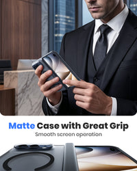 WSKEN Magnetic iPhone Duo Case with Stand, Translucent Matte Black - WSKEN