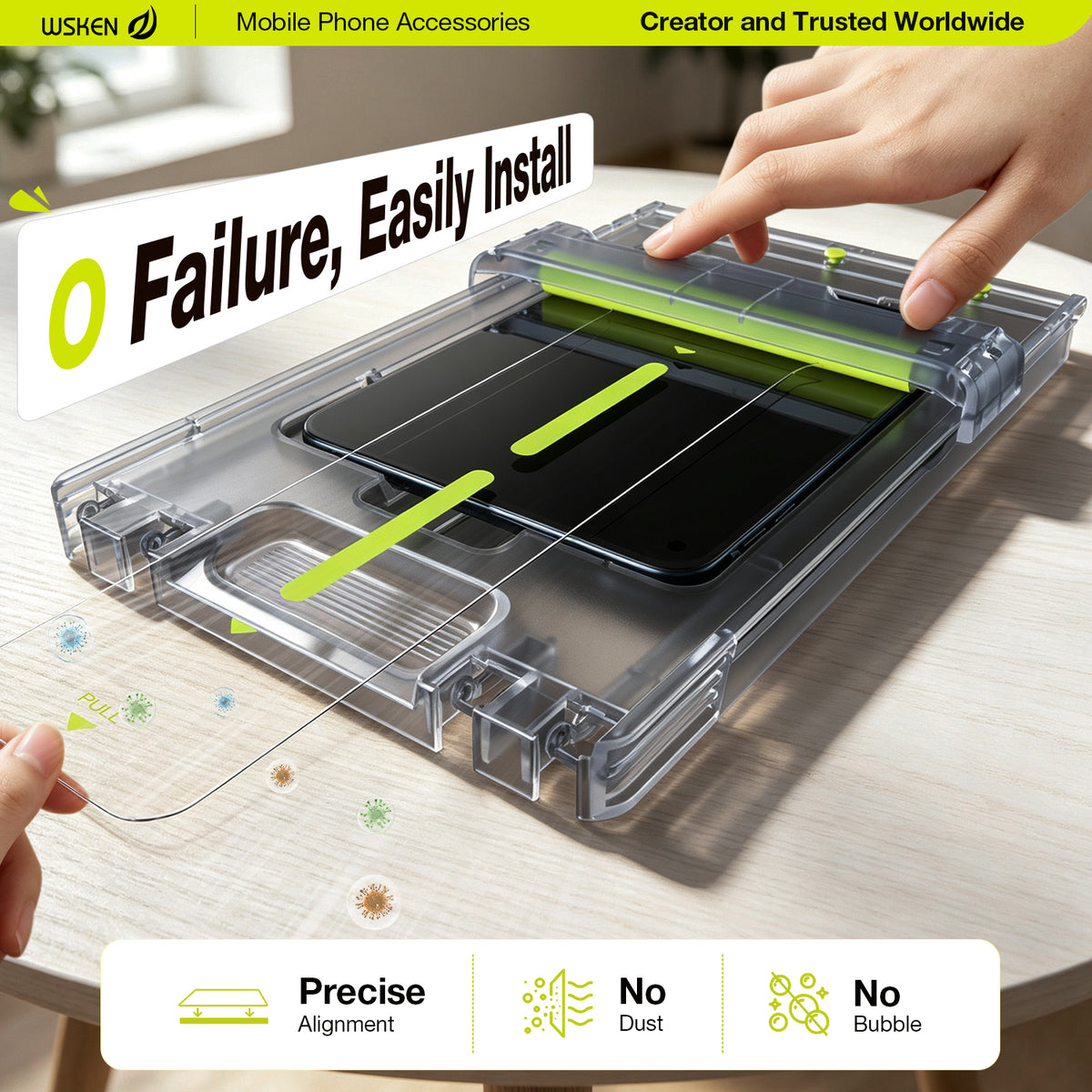 WSKEN Screen Protector for iPhone Duo - Zero Bubble 2+2 Clear - WSKEN