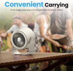 WSKEN Desk Fan with Battery Operated, Quiet Digital Display, White - WSKEN