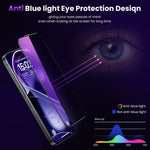 WSKEN for iPhone 16 Pro Max Privacy Screen Protector - Purple Gradient Anti Blue Light Eye Protection [Auto-Dust Removal], 2 Pack - WSKEN