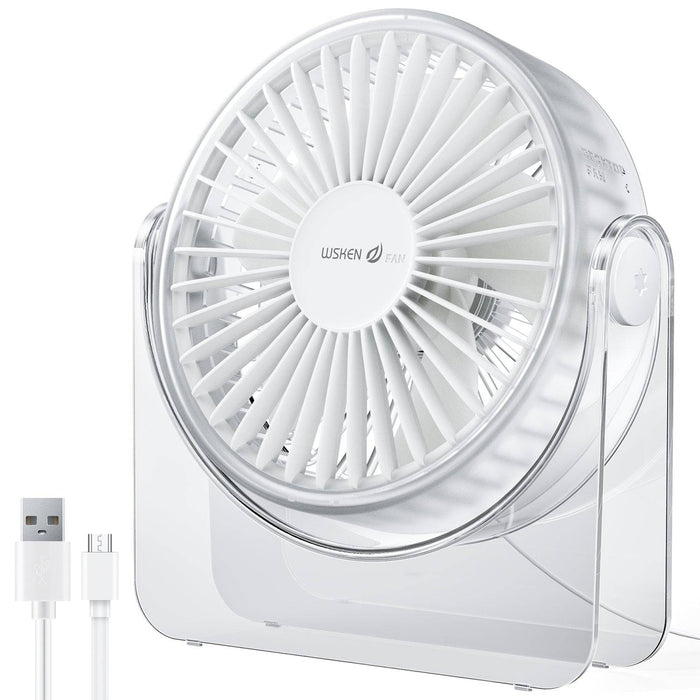 WSKEN USB Small Desk Fan