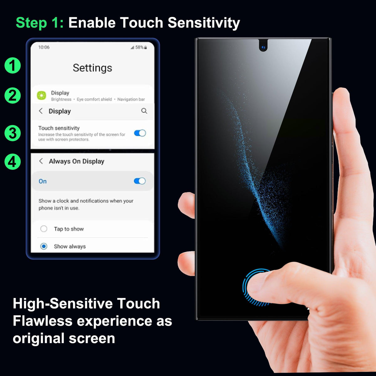 WSKEN for Samsung Galaxy S24 Ultra Privacy Screen Protector, 24 Degree [Auto-Dust Removal] [Fingerprint Unlock Support] Full Coverage HD Tempered Glass Film with Dust Clean Installing House,2 Pack - WSKEN