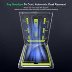 WSKEN for Samsung Galaxy S24 Ultra Privacy Screen Protector, 24 Degree [Auto-Dust Removal] [Fingerprint Unlock Support] Full Coverage HD Tempered Glass Film with Dust Clean Installing House,2 Pack - WSKEN