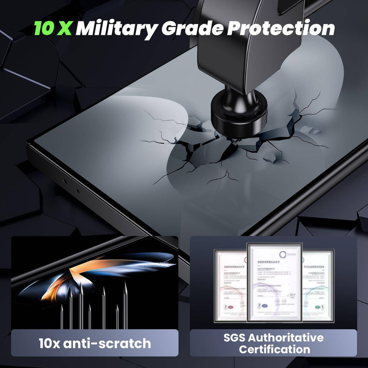 WSKEN for Samsung Galaxy S24 Ultra Privacy/HD Screen Protector, Zero Bubble, 24°Anti-Spy Protection, 2Pack - WSKEN