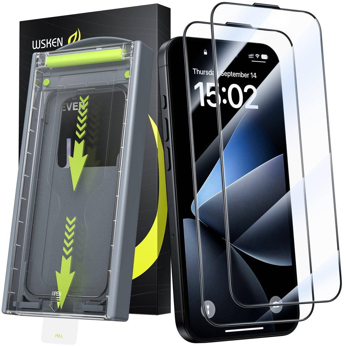 WSKEN Klares Displayschutzglas · 2er-Pack — iPhone 13 / iPhone 13 Pro