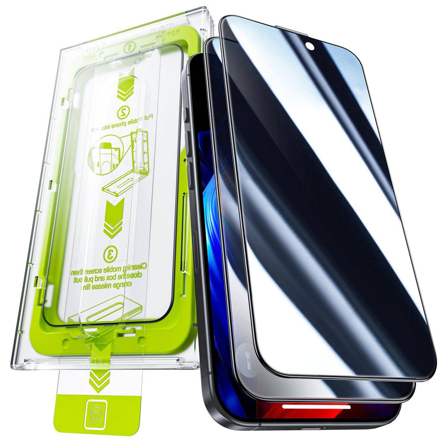 WSKEN 25° Sichtschutz-Displayschutzglas · 2er-Pack — iPhone 16 / iPhone 15