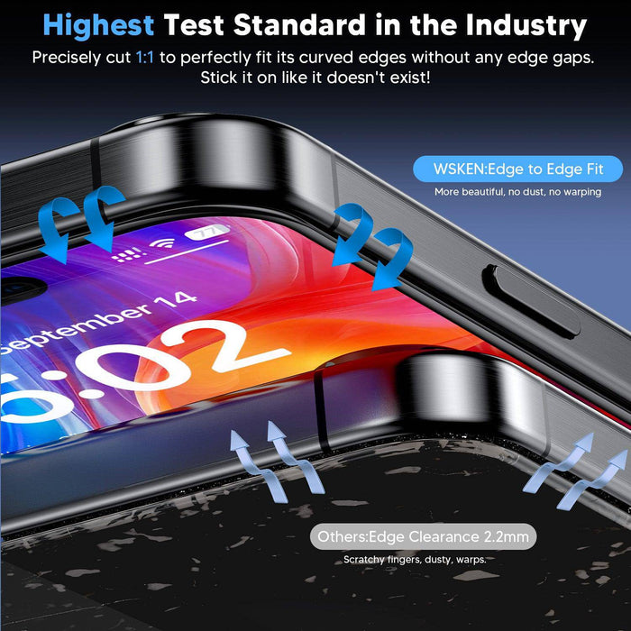WSKEN for iPhone 16 Pro Max HD Screen Protector WCC Series, 2 Pack