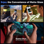 WSKEN Matte Screen Protector for iPhone 16 Pro - [Anti Glare ＆ Anti Fingerprint] [Top 9H+ Tempered Glass] [Zero Bubble] Silky Smooth Full Coverage Easy Install 6.3 Inch, 2 Pack - WSKEN