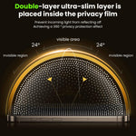 WSKEN Privacy Screen Protector for iPhone 16 Pro/Pro Max, 360° Anti-Spy [Auto Dust-Remove], 2 Pack - WSKEN