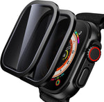 WSKEN for Apple Watch Ultra 2/Ultra Screen Protector 49mm, [26 Degree Privacy] Titanium Alloy Frame + 9H Tempered Glass, 2 Pack - WSKEN