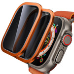 WSKEN for Apple Watch Ultra 2/Ultra Screen Protector 49mm, [26 Degree Privacy] Titanium Alloy Frame + 9H Tempered Glass, 2 Pack - WSKEN