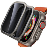 WSKEN for Apple Watch Ultra 2/Ultra Screen Protector 49mm, [26 Degree Privacy] Titanium Alloy Frame + 9H Tempered Glass, 2 Pack - WSKEN