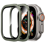 WSKEN for Apple Watch Ultra 2/Ultra Screen Protector 49mm, 9H Tempered Glass + Titanium Alloy Frame, [Keep Original] [Touch Sensitive] Lightweight Protective Glass Film for iwatch Ultra 2 Pack, Black - WSKEN