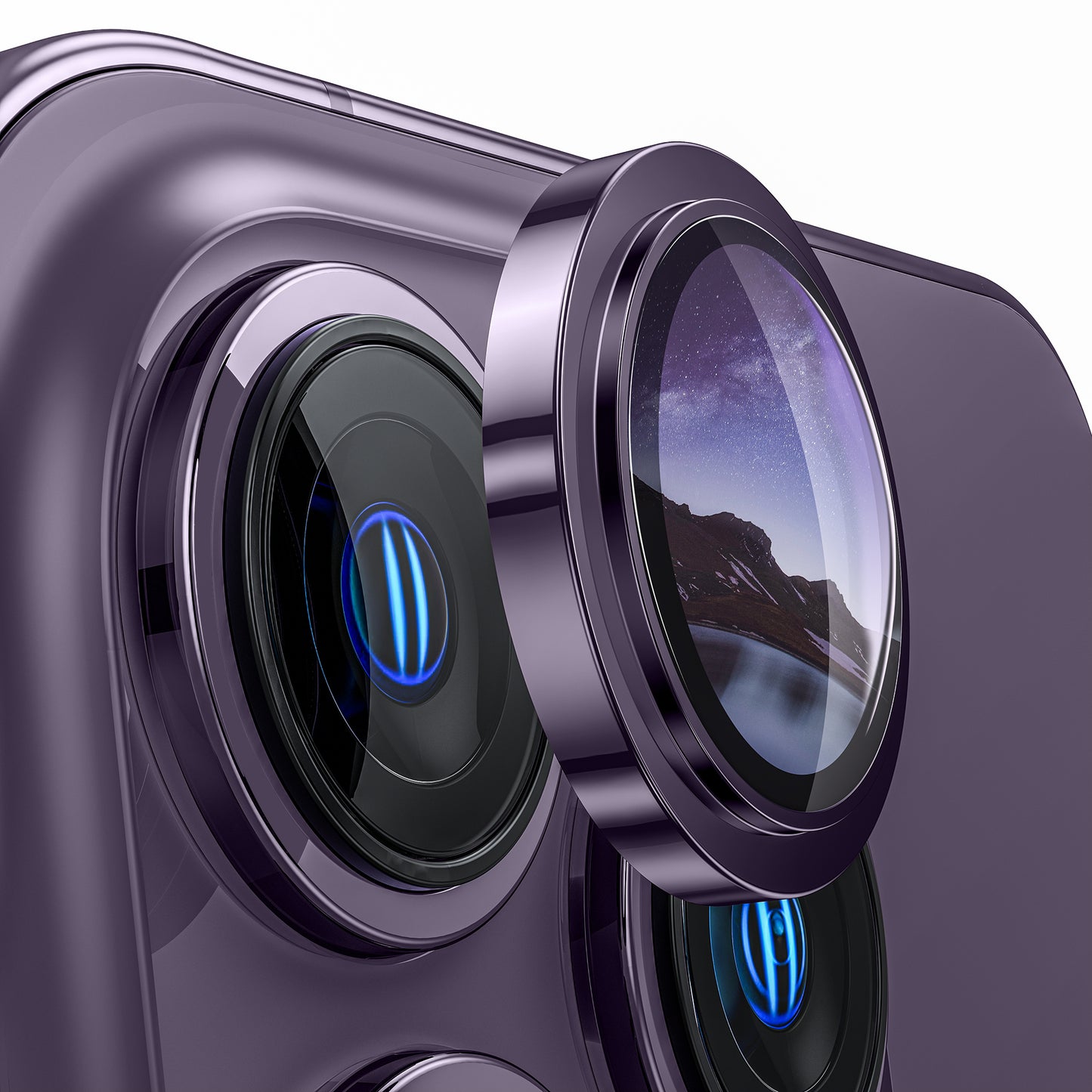 WSKEN iPhone 14 Pro/iPhone 14 Pro Max Ultra Thin Camera Lens Protector-Purple