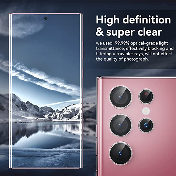 WSKEN Samsung Galaxy S22 Ultra Camera Lens Protector-Clear