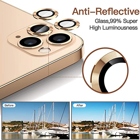 WSKEN  iphone 12 pro Camera Lens Protector-Gold
