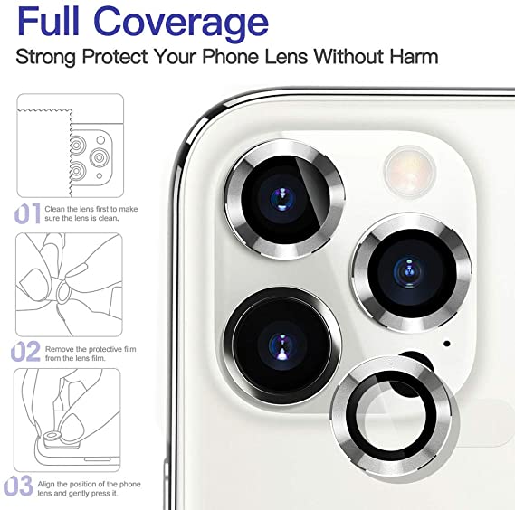 Wsken iPhone 12 Pro Camera Lens Protector - Silver