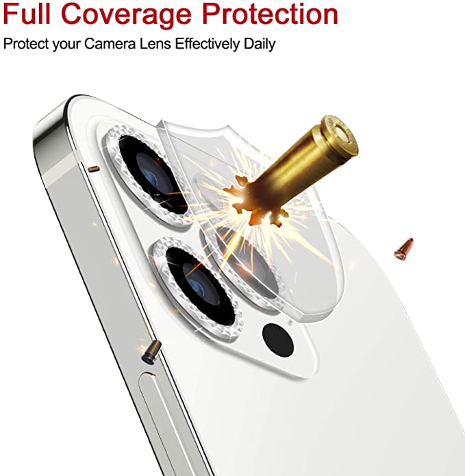 WSKEN iPhone 12 Pro Camera Lens Protector-Diamond Silver