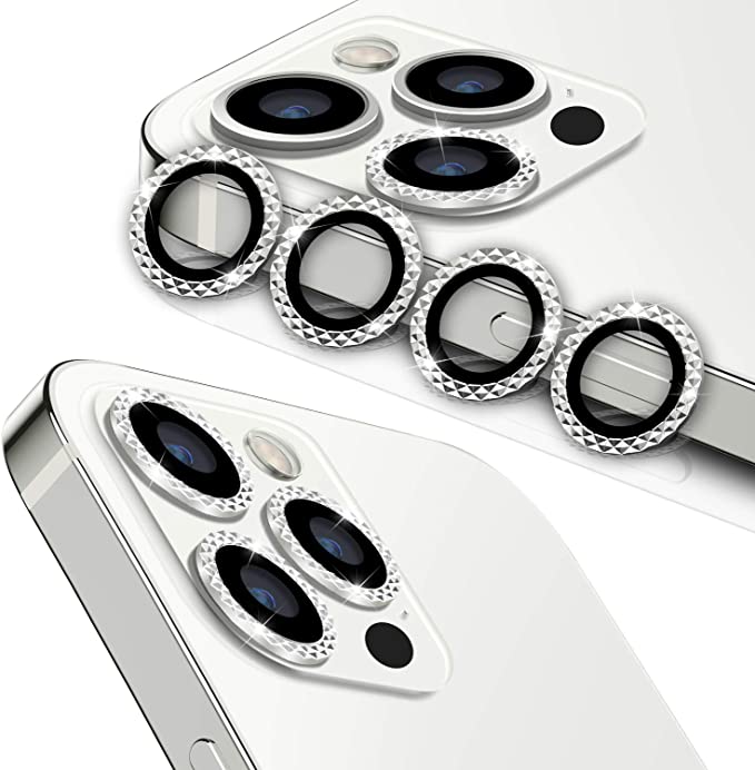 WSKEN iPhone 12 Pro Camera Lens Protector-Diamond Silver