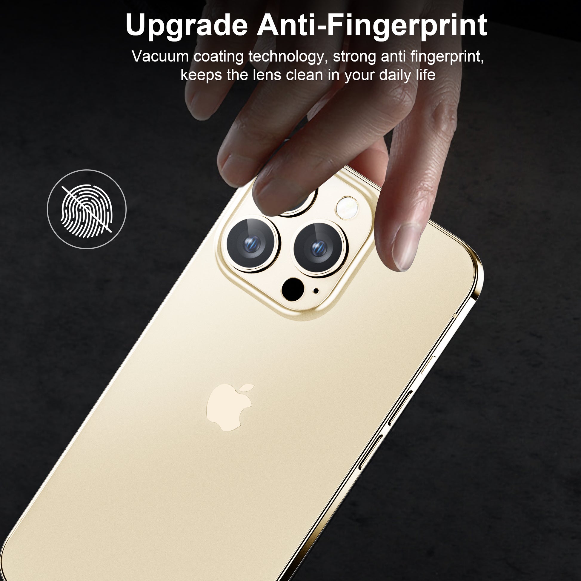 GOLD Coque iPhone 14 Pro Max Galvanisé avec LENS PROTECTOR GOLD
