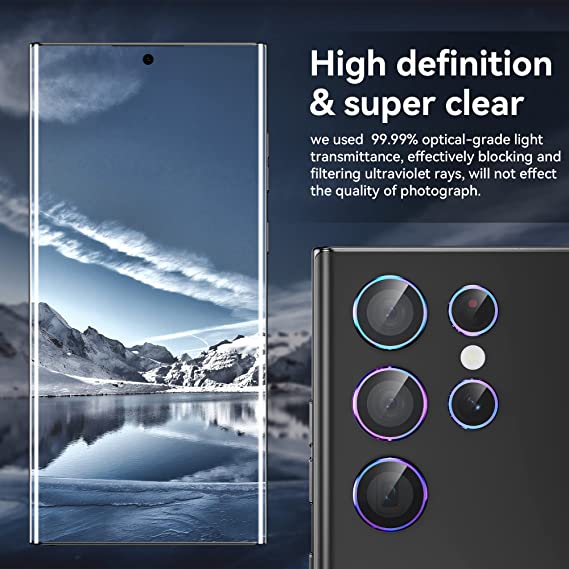WSKEN Samsung Galaxy S22 Ultra Camera Lens Protector-Colorful