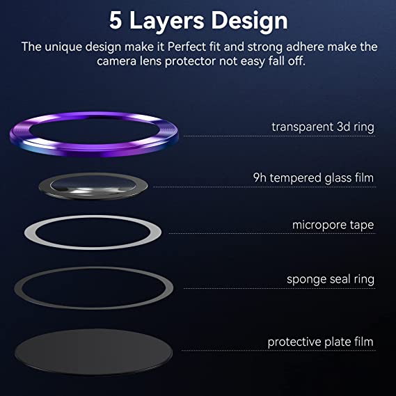 WSKEN Samsung Galaxy S22 Ultra Camera Lens Protector-Colorful