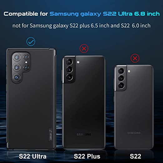 WSKEN Samsung Galaxy S22 Ultra Case-Black