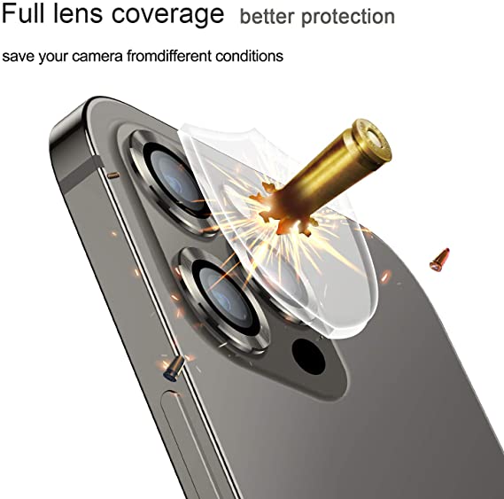 Wsken iPhone 12 Pro Max Camera Lens Protector-Graphite