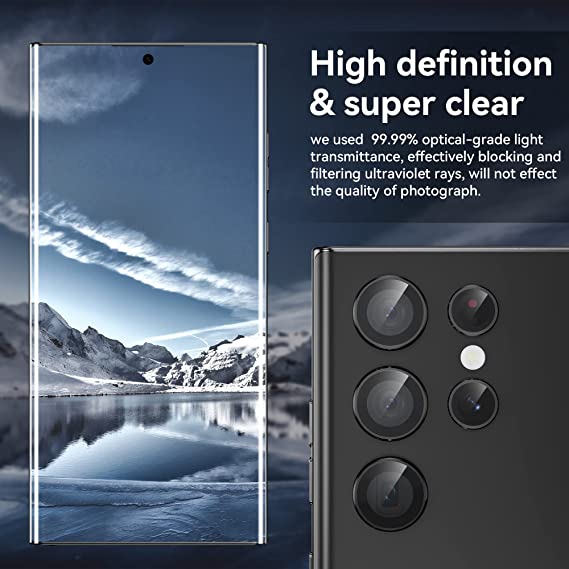 WSKEN Samsung Galaxy S22 Ultra Camera Lens Protector- Phantom Black