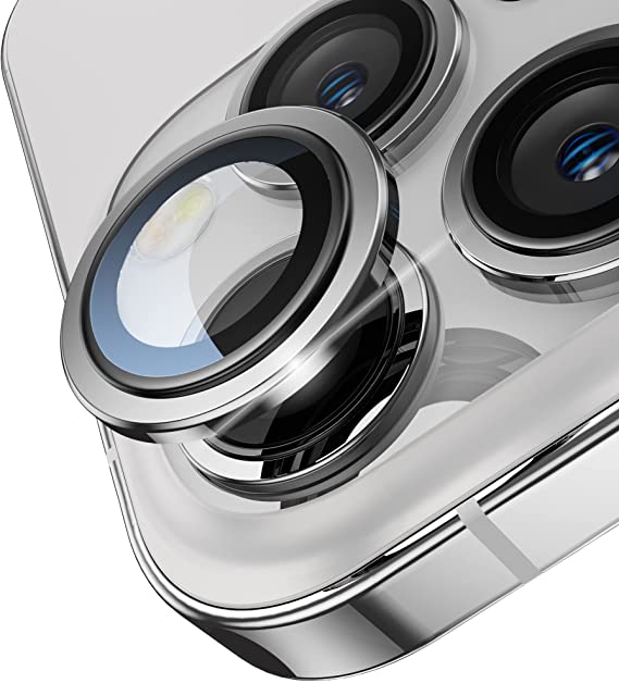 WSKEN for iPhone 13 Pro Max / iPhone 13 Pro Camera Lens Protector-Silver-1