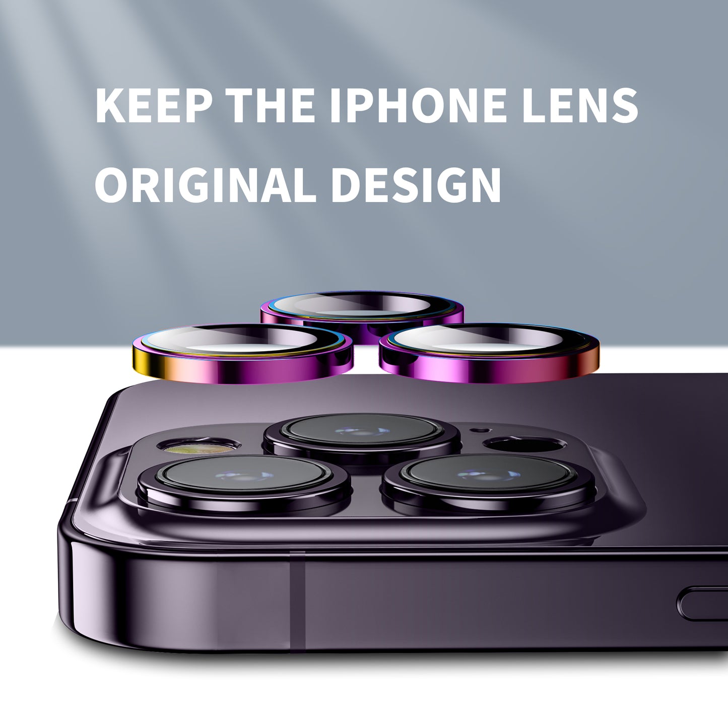 WSKEN iPhone 14 Pro/iPhone 14 Pro Max Ultra Thin Camera Lens Protector-Colorful
