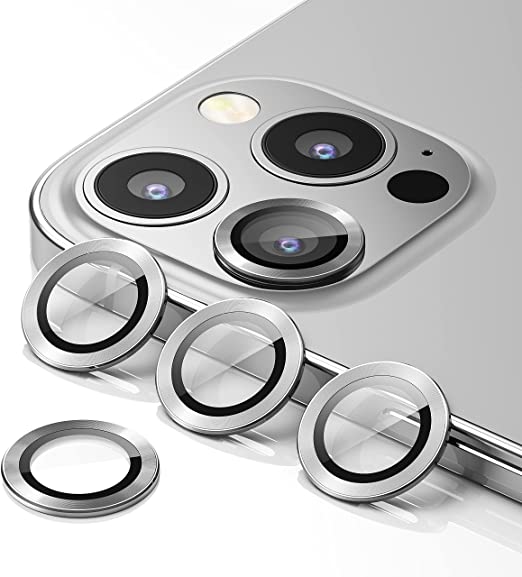 WSKEN iPhone 13 Pro Max/  Pro Camera Lens Protector-Silver-1
