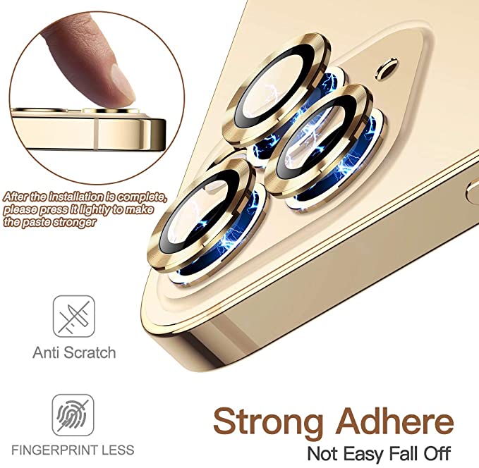Wsken iPhone 12 Pro Max Camera Lens Protector  - Gold
