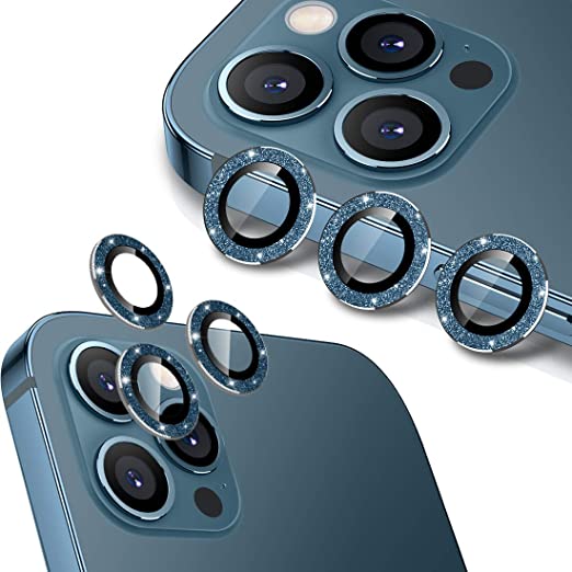 Wsken  iPhone 12 Pro Max  Camera Lens Protector-Sparkling Pacific Blue