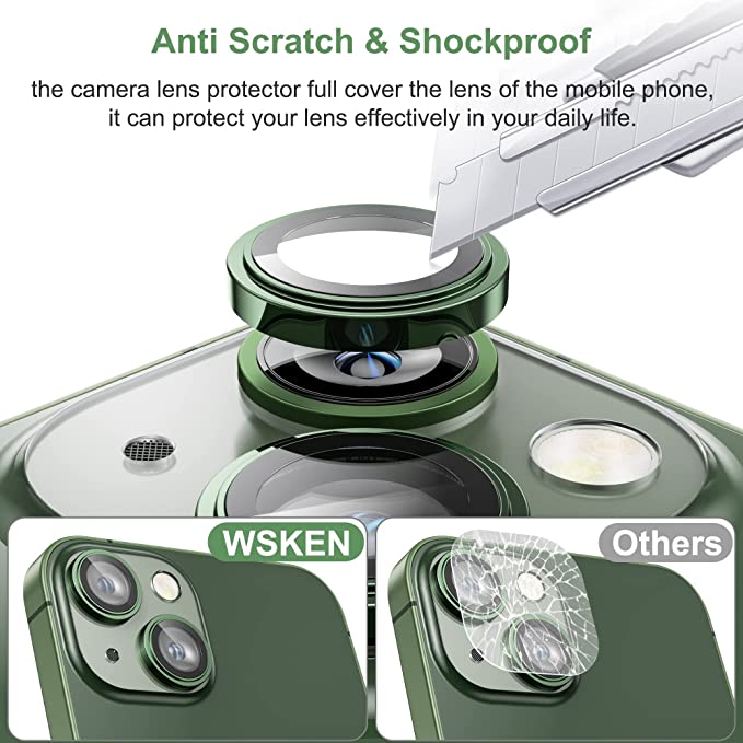 WSKEN for iPhone 13/ iPhone 13 Mini Camera Lens Protector-Alpine