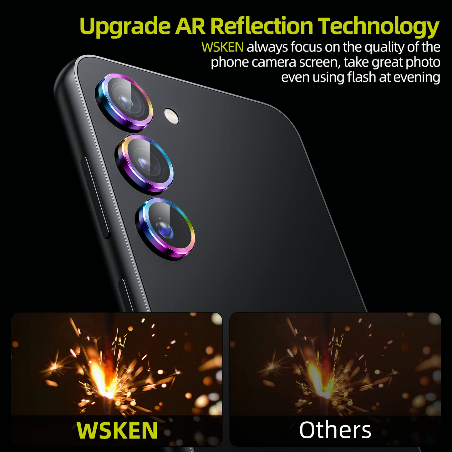 WSKEN for Samsung Galaxy S23 / S23 Plus Camera Lens Protector-Colorful